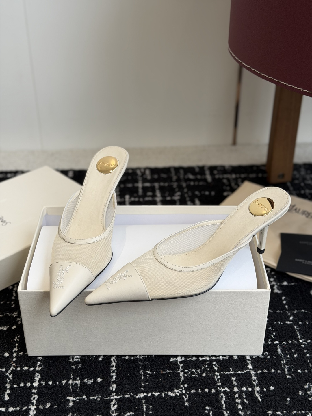 代购级YSL 圣罗兰 SAINT LAURENT 26新款凉脱圣罗兰春夏新款 Melody 细跟 尖头 