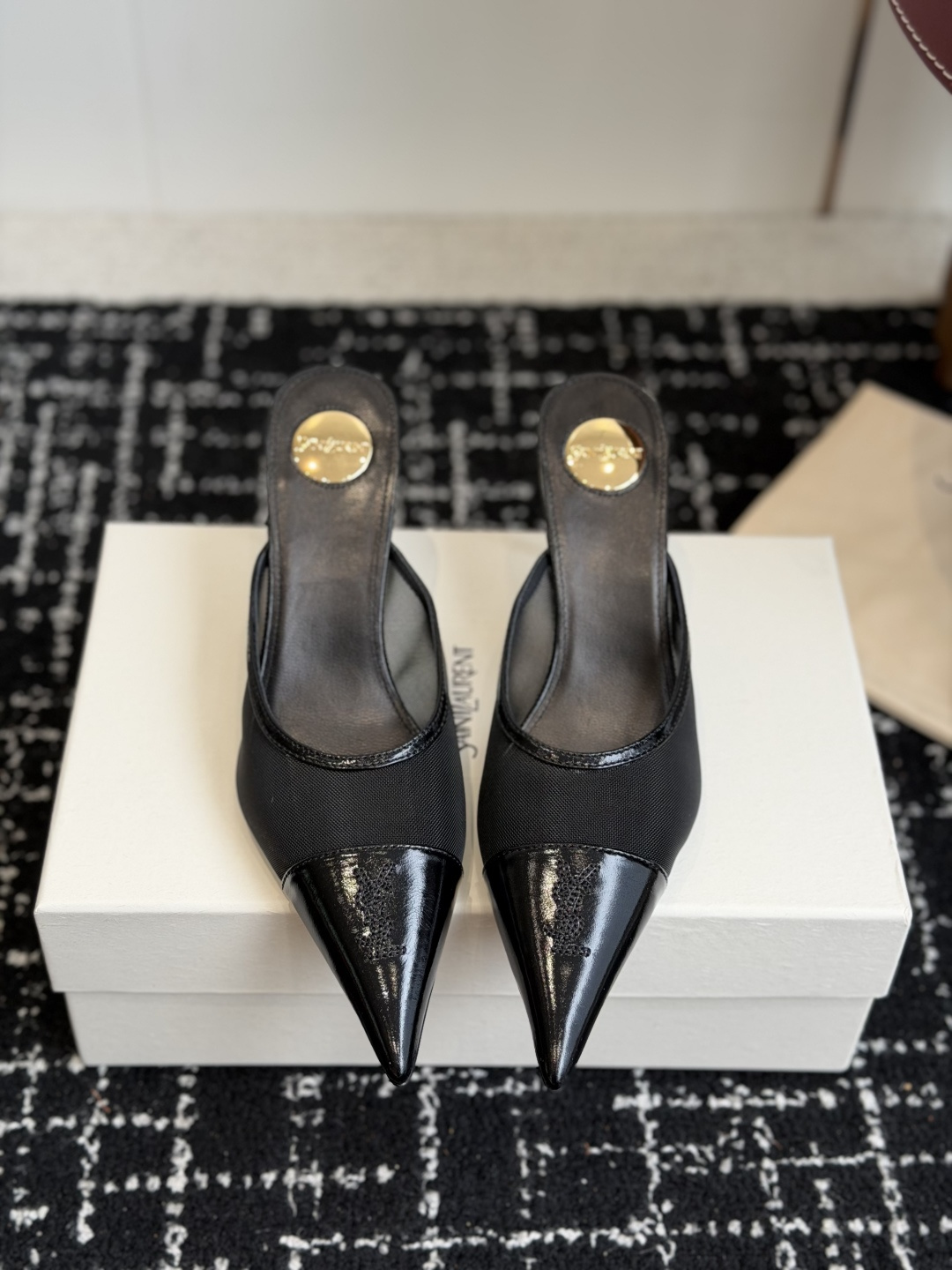 代购级YSL 圣罗兰 SAINT LAURENT 26新款凉脱圣罗兰春夏新款 Melody 细跟 尖头 