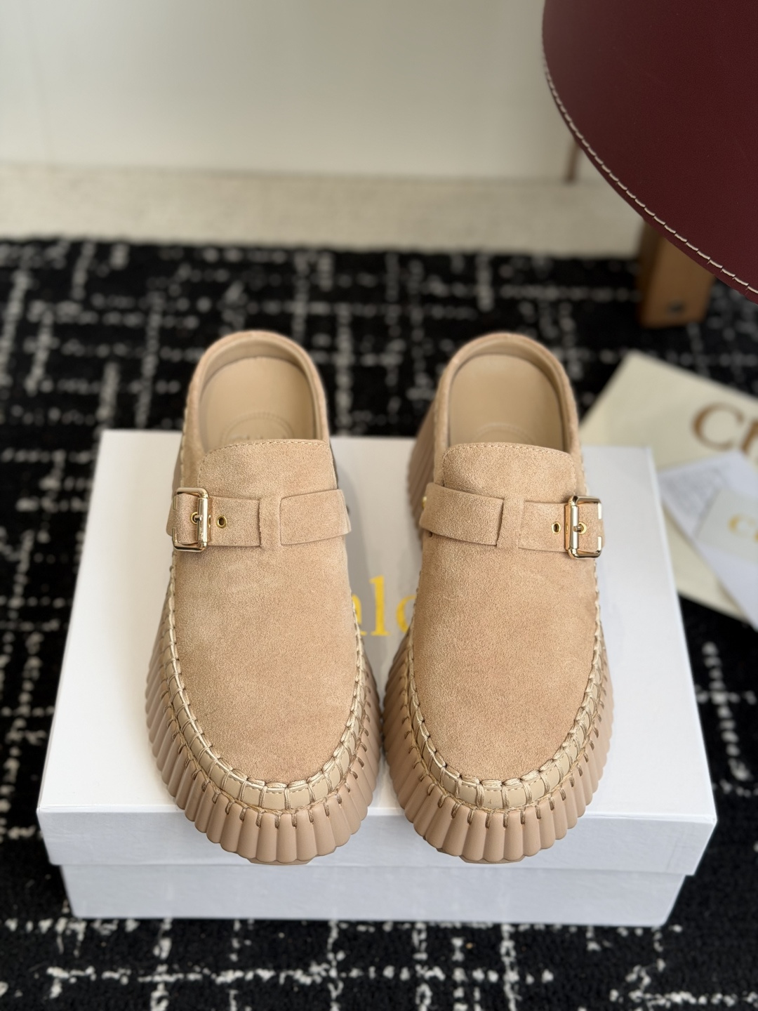 代购级Chloe  克洛伊/蔻依 26ss 春夏季季新款 厚底小白鞋 休闲鞋原版鞋底，全手工穿线，所有的