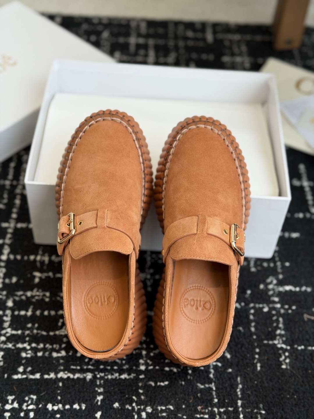 代购级Chloe  克洛伊/蔻依 26ss 春夏季季新款 厚底小白鞋 休闲鞋原版鞋底，全手工穿线，所有的