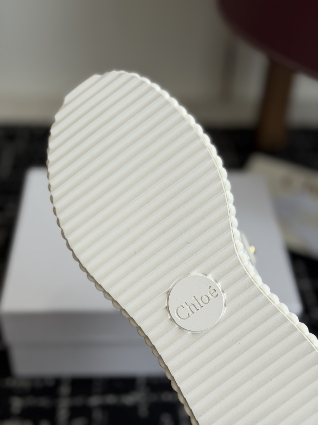 代购级Chloe  克洛伊/蔻依 26ss 春夏季季新款 厚底小白鞋 休闲鞋原版鞋底，全手工穿线，所有的