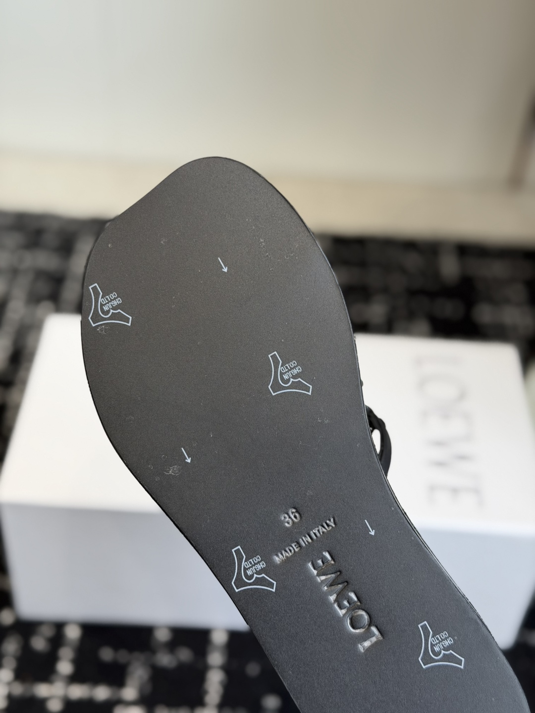 Loewe Rivet Decor Anagram Logo Flat Slides