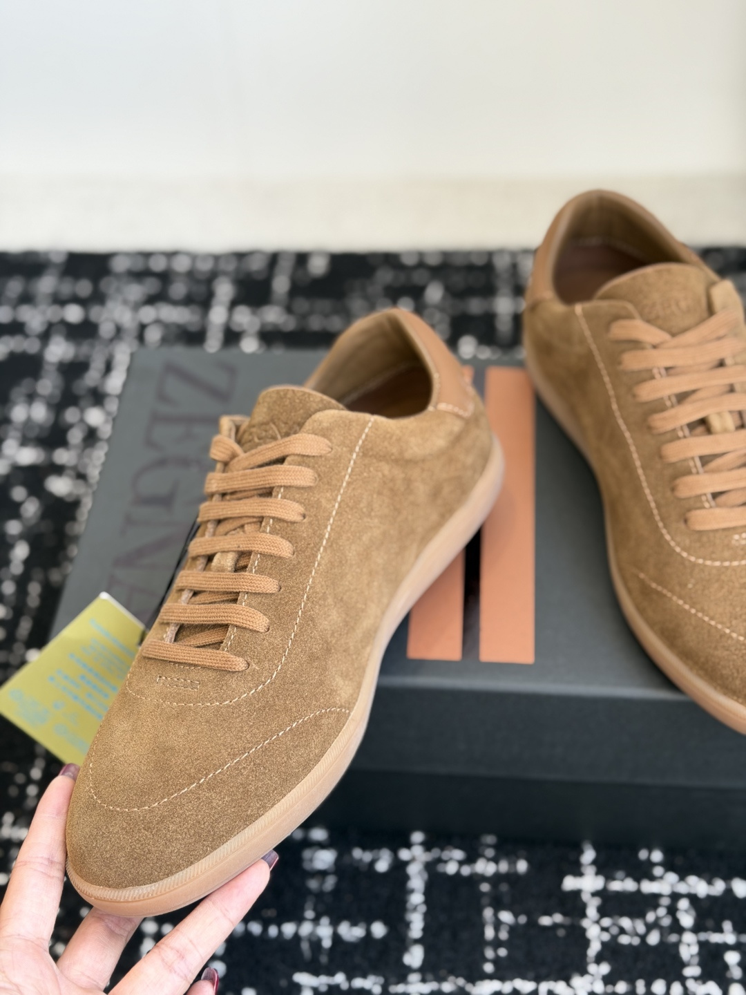 代购级 ZEGNA 杰尼亚 (男款)系列 户外 休闲 运动鞋 吴磊同款 原版购入开发 做货 这款黑色皮革 Triple 代购级 ZEGNA 杰尼亚 (男款)系列 户外 休闲 运动鞋 吴磊同款 原版购入开发 做货 这款黑色皮革 Triple