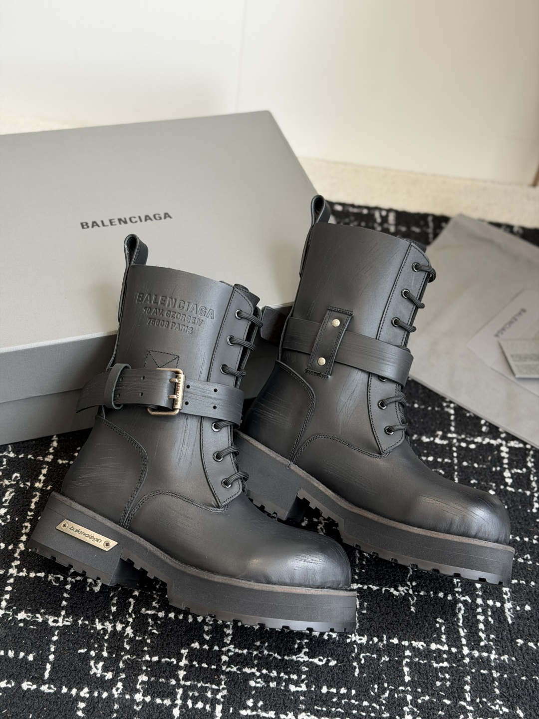 Balenciaga Chunky Biker Mid Boots