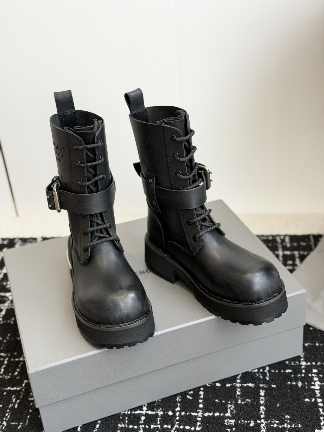 Balenciaga Chunky Biker Mid Boots