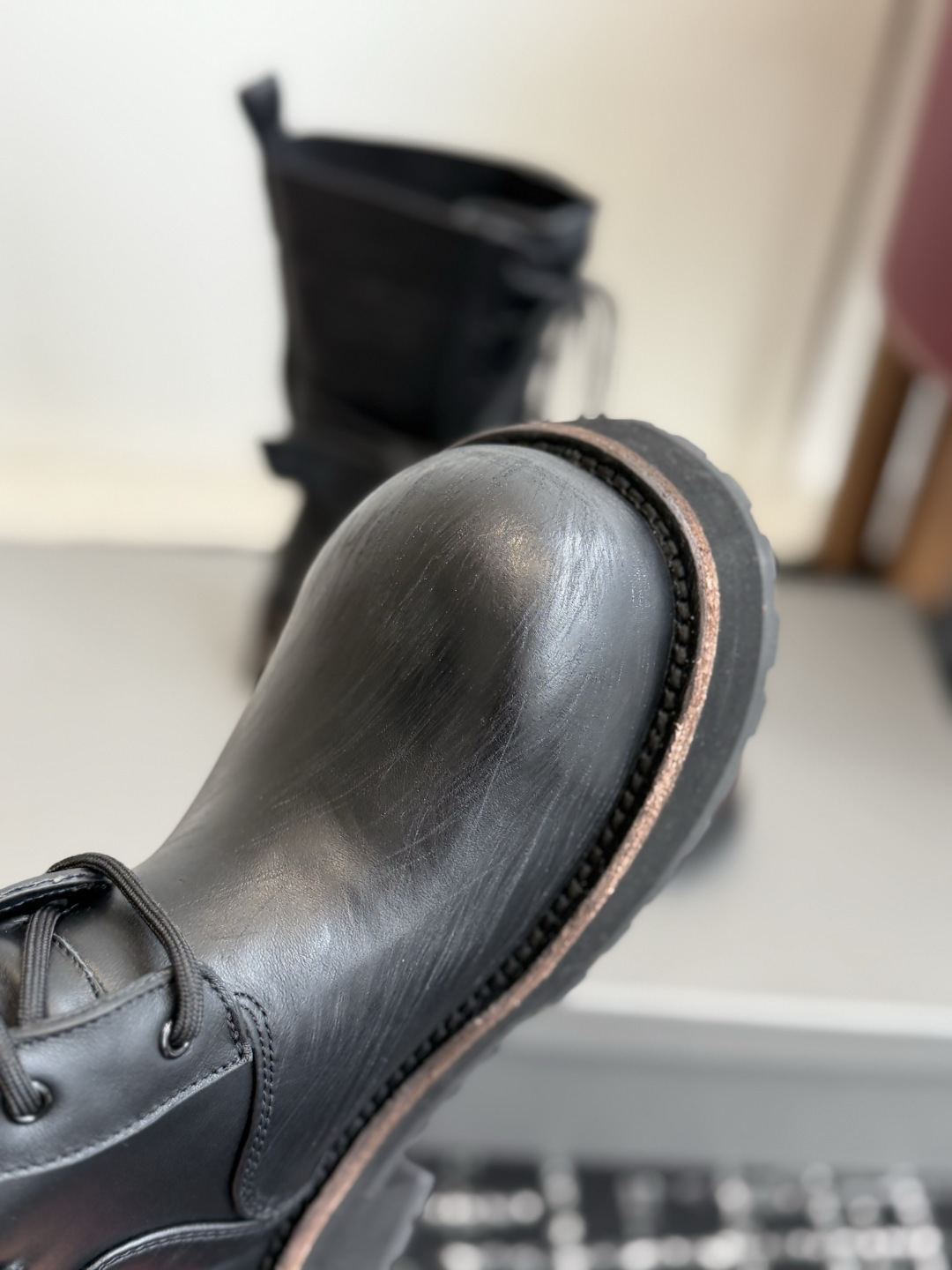 Balenciaga Western Lace-Up Biker Boots