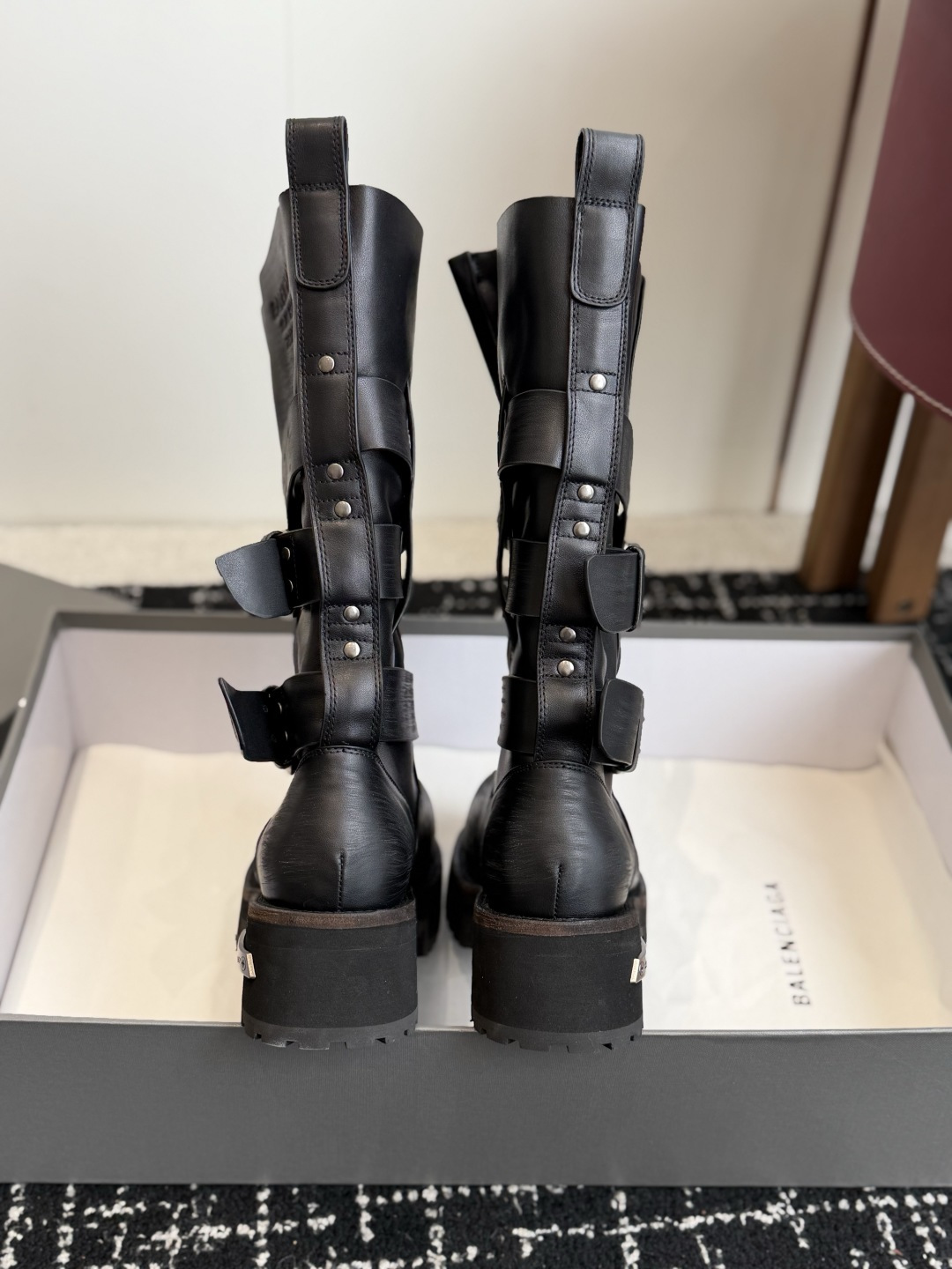 Balenciaga Multi-Strap Western Biker Boots