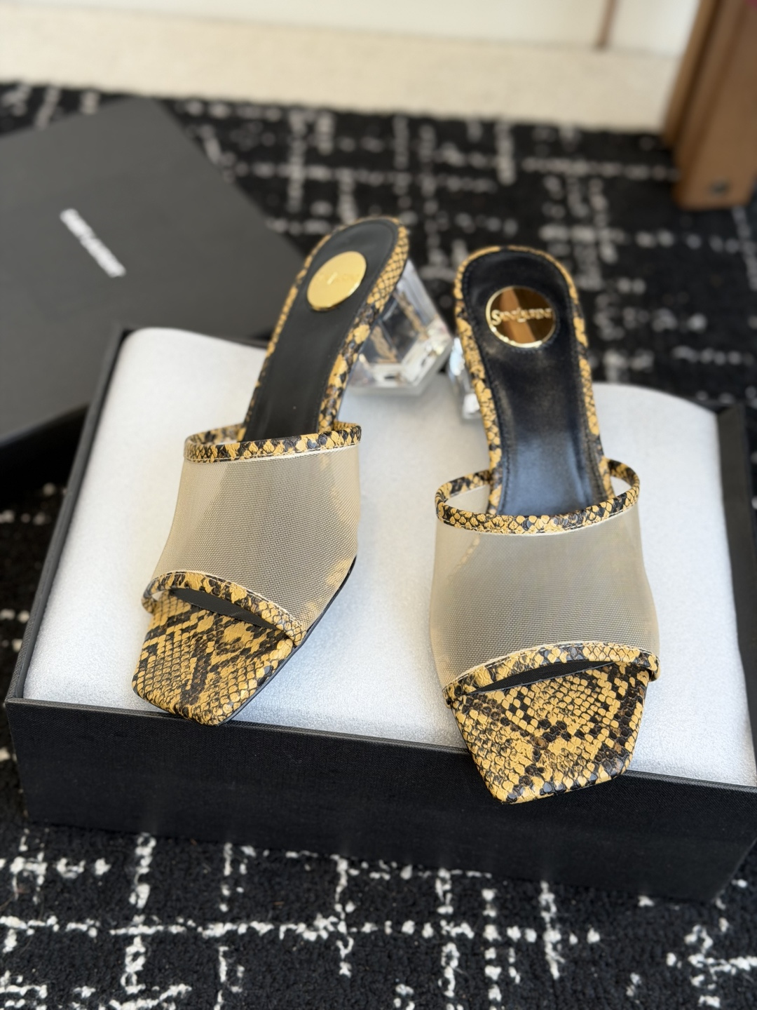 代购级 Saint Laurent / 圣罗兰LeeYSL 26ss姐姐的美丽尤物又是人间圣罗兰 Rose同款的高跟鞋凉