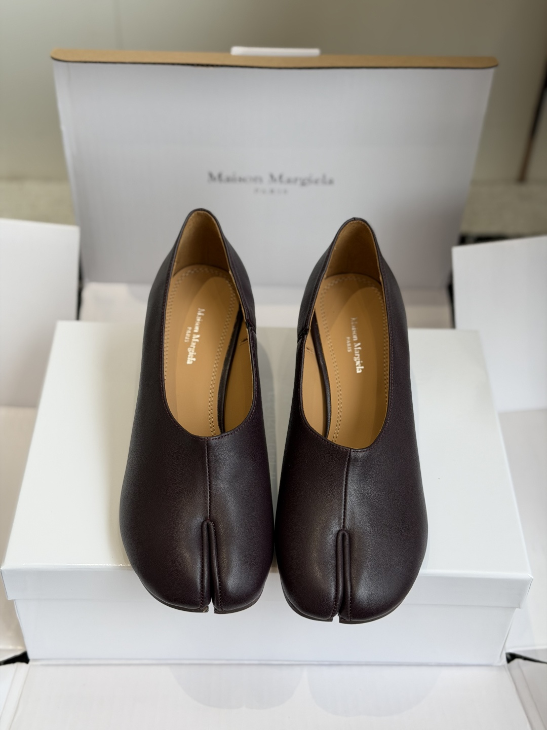 东莞代购级（官网同步✈️盒包装） Maison Margiela 马吉拉 26ss 粗跟分趾鞋 Tabi分趾鞋 芭蕾舞鞋