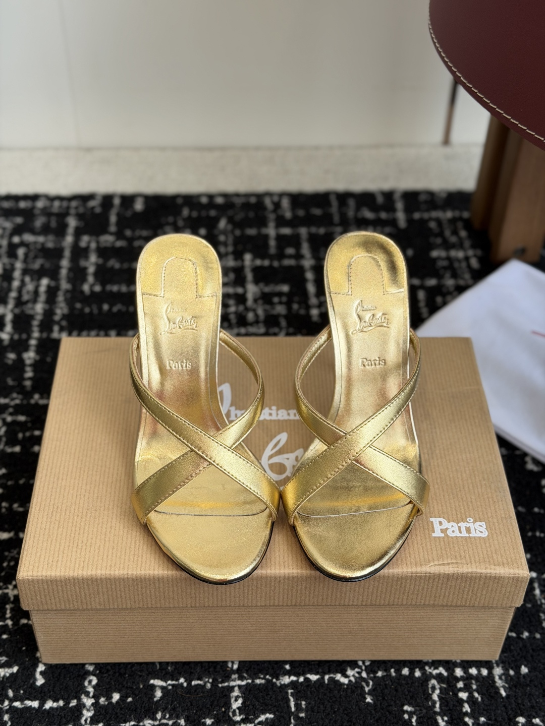 代购级 Christian Louboutin 春夏新款时装走秀芭蕾蝴蝶结高跟凉拖 CL红底永远的YYDS 𝐶ℎ𝑟𝑖𝑠𝑡