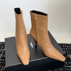 代购级 YSL|Yvette 圣罗兰高跟直筒短靴 大长腿必备 精致尖头高跟,气场拉满 多面料可选|牛油皮/麂皮/豹纹马毛 代购级 YSL|Yvette 圣罗兰高跟直筒短靴 大长腿必备 精致尖头高跟,气场拉满 多面料可选|牛油皮/麂皮/豹纹马毛