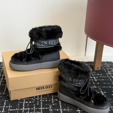 代购级 Moon Boot系带毛绒中筒雪地靴✨ 整鞋厚实仿水貂毛绒面料,蓬松柔软,包裹感强,保暖效果在线 经典系带设计, 代购级 Moon Boot系带毛绒中筒雪地靴✨ 整鞋厚实仿水貂毛绒面料,蓬松柔软,包裹感强,保暖效果在线 经典系带设计,