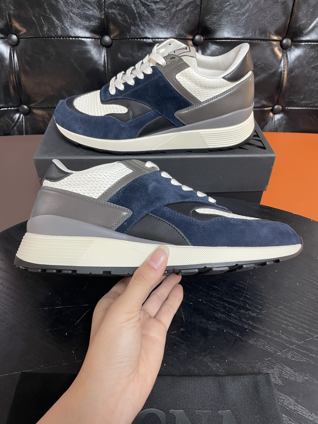 Zegna Men's Leather Sneaker Triple Stitch Detail - Luxury & Comfort 8 cmp i1741843023726 3225 0 6
