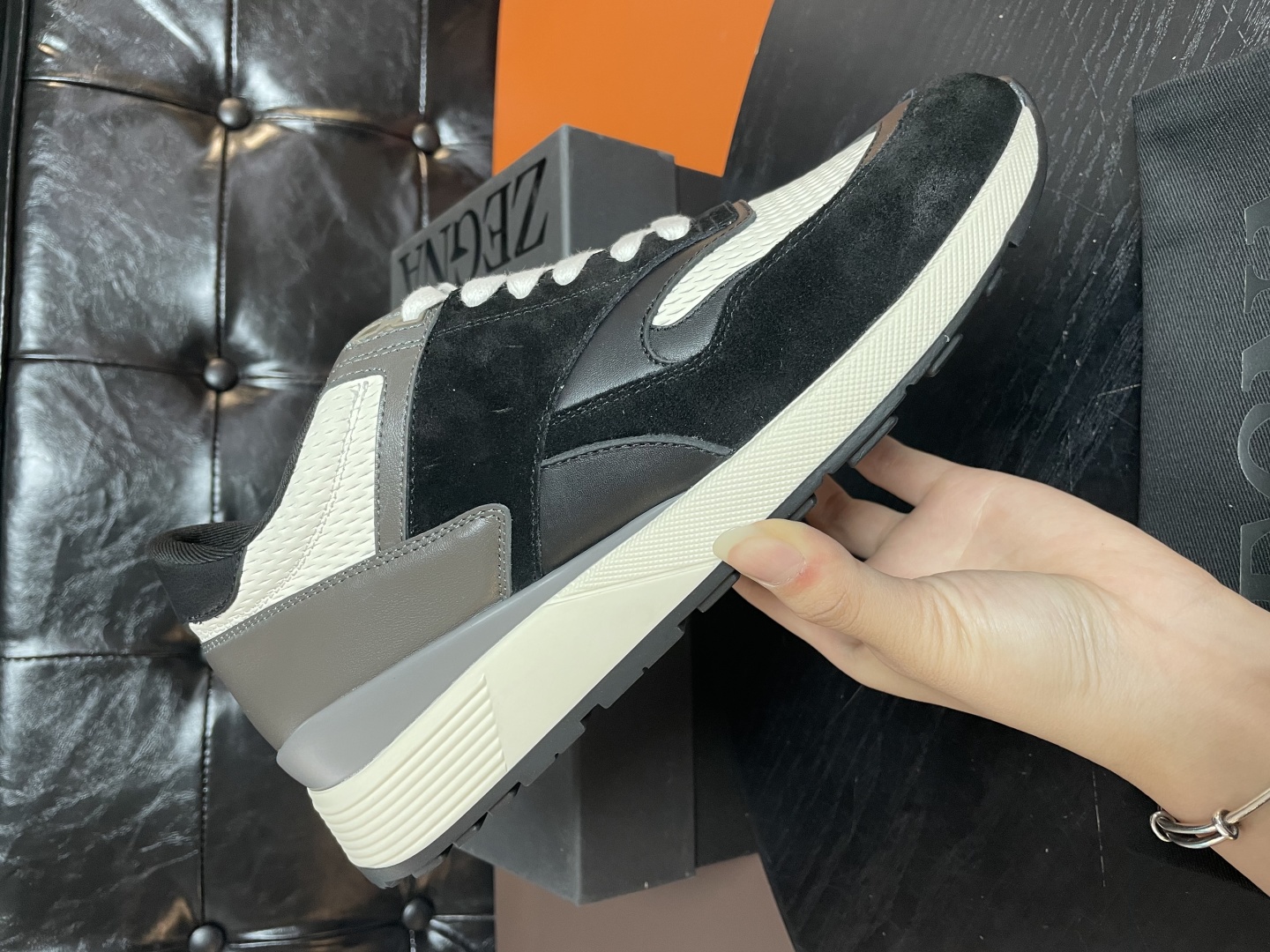 Zegna Men's Luxury Casual Sneakers - Triple Stitch Leather Design, Breathable 2 cmp i1741843173463 7803 0 0