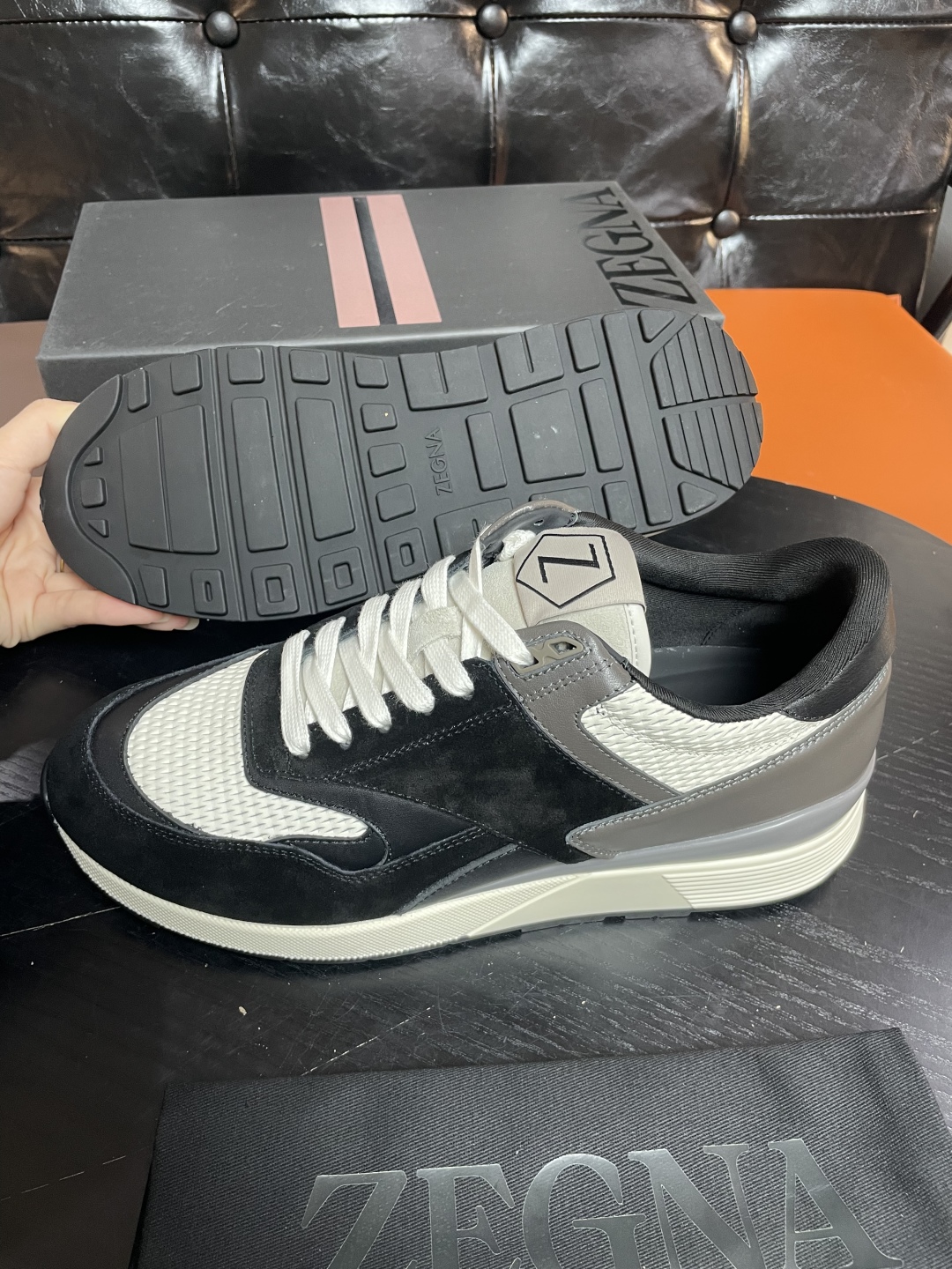 Zegna Men's Luxury Casual Sneakers - Triple Stitch Leather Design, Breathable 4 cmp i1741843512145 749 0 2