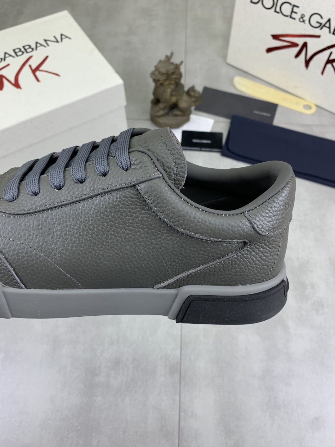 Dolce & Gabbana Men's Gray Leather Sneakers, Sizes 38-44 - Stylish & Comfortable 8 cmp i1741630764369 3234 0 6
