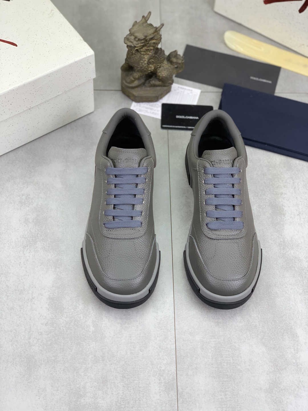 Dolce & Gabbana Men's Gray Leather Sneakers, Sizes 38-44 - Stylish & Comfortable 3 cmp i1741630770887 3474 0 1