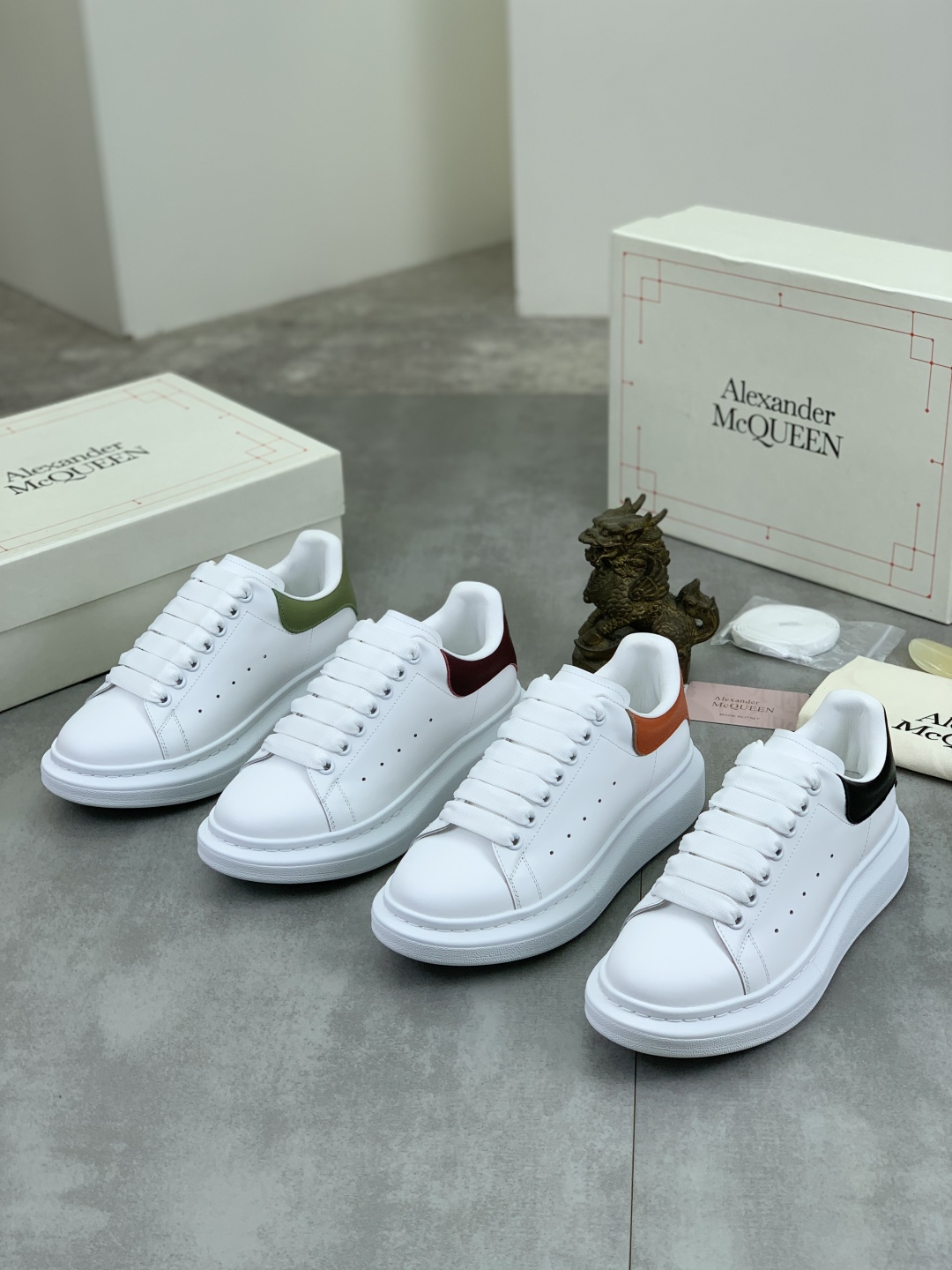 Alexander McQueen White Leather Sneakers for Couple - New 2025 Design 11 cmp i1741630958855 5806 0 9