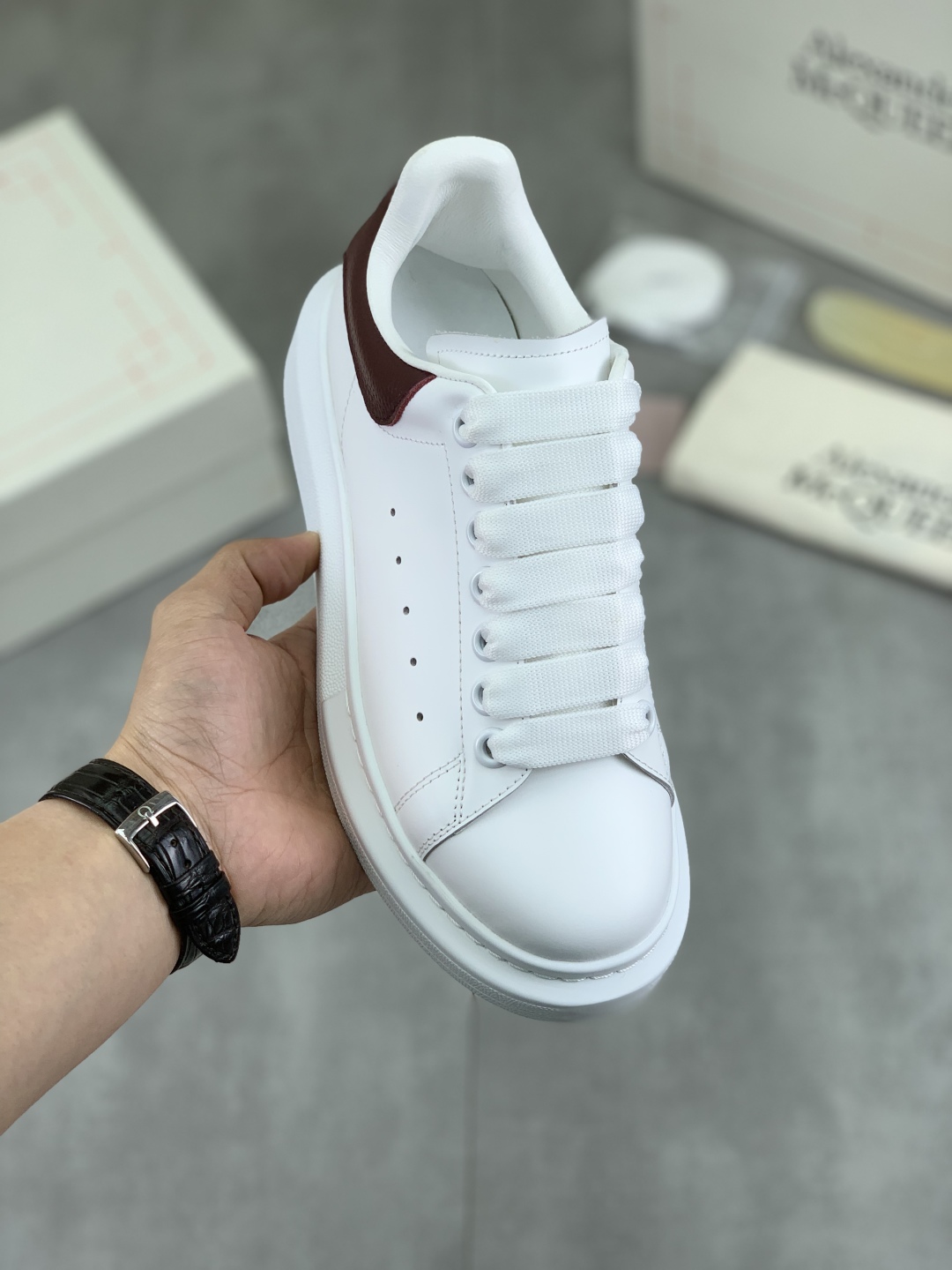 Alexander McQueen White Leather Oversized Sneakers for Men and Women 2 cmp i1741630974919 5874 0 0