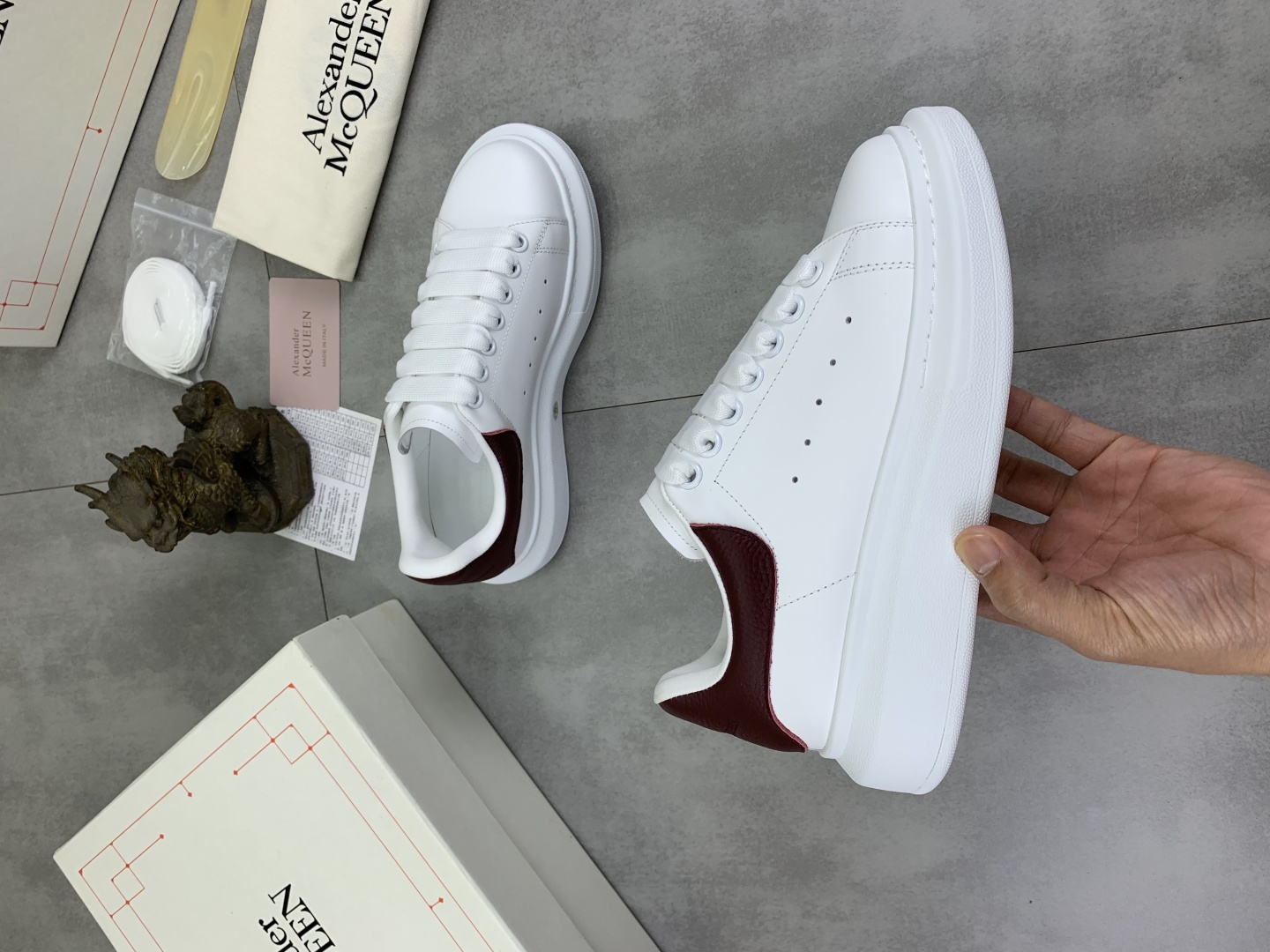Alexander McQueen White Leather Oversized Sneakers for Men and Women 7 cmp i1741630982767 653 0 5