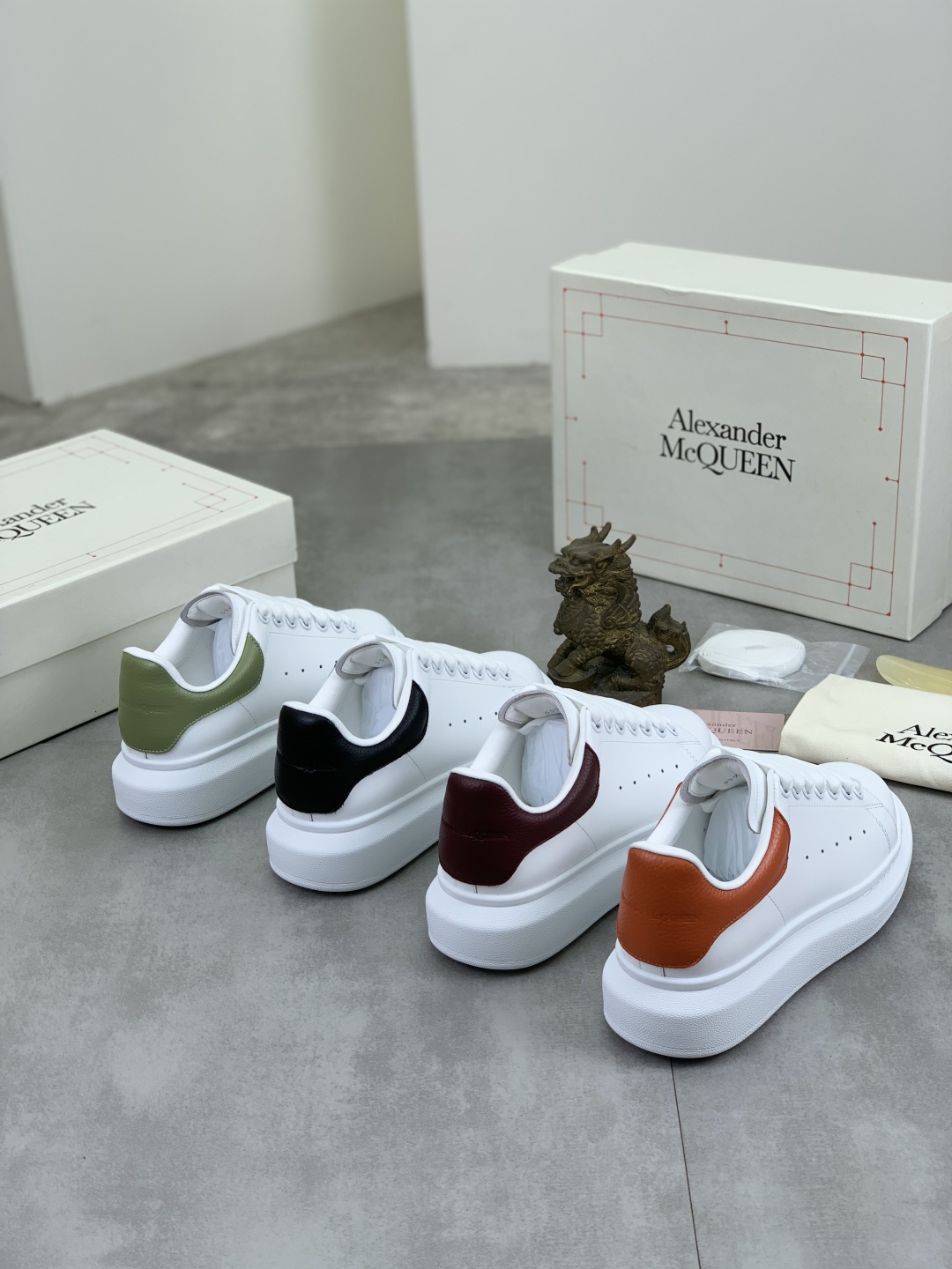 Alexander McQueen White Leather Oversized Sneakers with Brown Heel Detail 11 cmp i1741631014764 4730 0 9