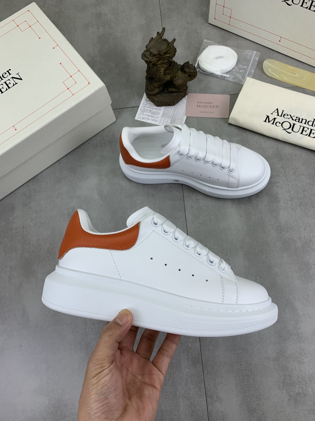 Alexander McQueen White Leather Oversized Sneakers with Brown Heel Detail 7 cmp i1741631017604 1328 0 5