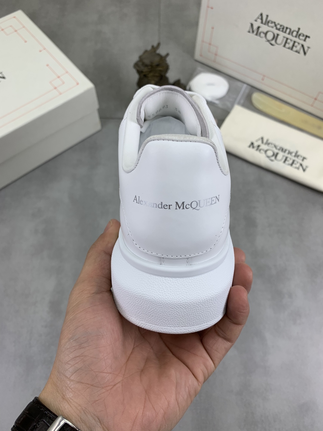 Alexander McQueen White Leather Sneakers With Cartoon Print, Size 35-45 9 cmp i1741631060124 6943 0 7