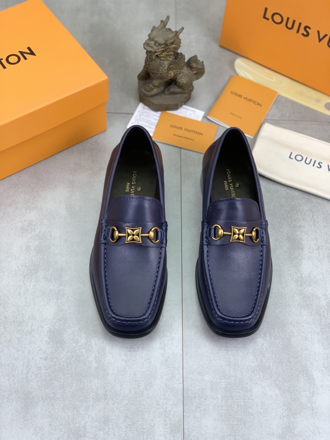 Louis Vuitton Classic Leather Loafers for Men - Blue, Sizes 39-44 Available 3 cmp i1742485902712 5590 0 1