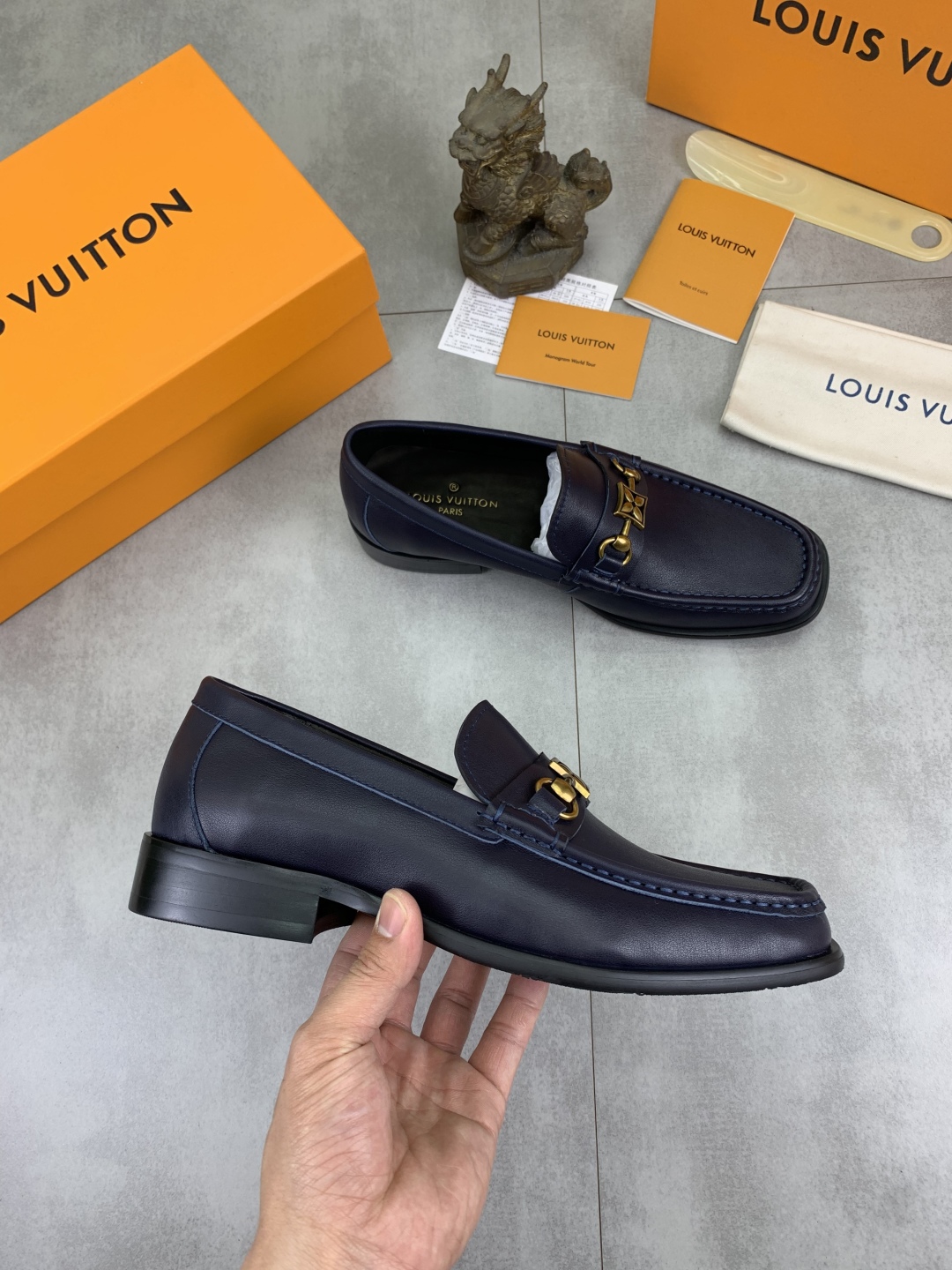 Louis Vuitton Classic Leather Loafers for Men - Blue, Sizes 39-44 Available 7 cmp i1742485908199 6576 0 5