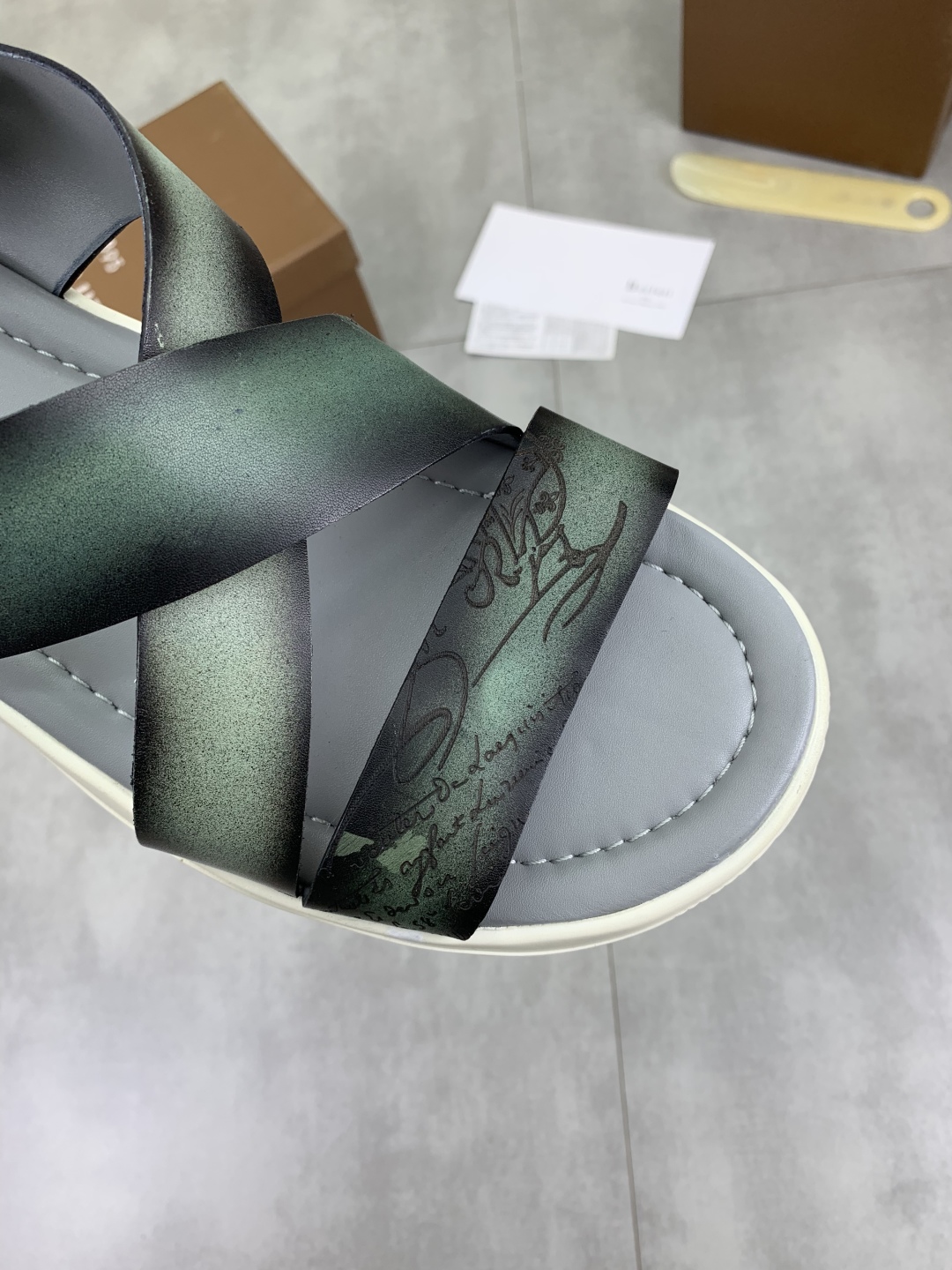 Berluti Men's Leather Cross Strap Sandals - Luxurious Comfort & Style 6 cmp i1742571457719 7235 0 4