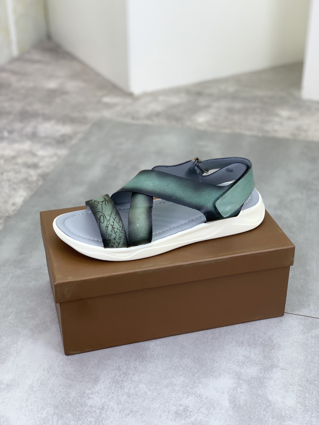 Berluti Men's Leather Cross Strap Sandals - Luxurious Comfort & Style 5 cmp i1742571464570 6438 0 3