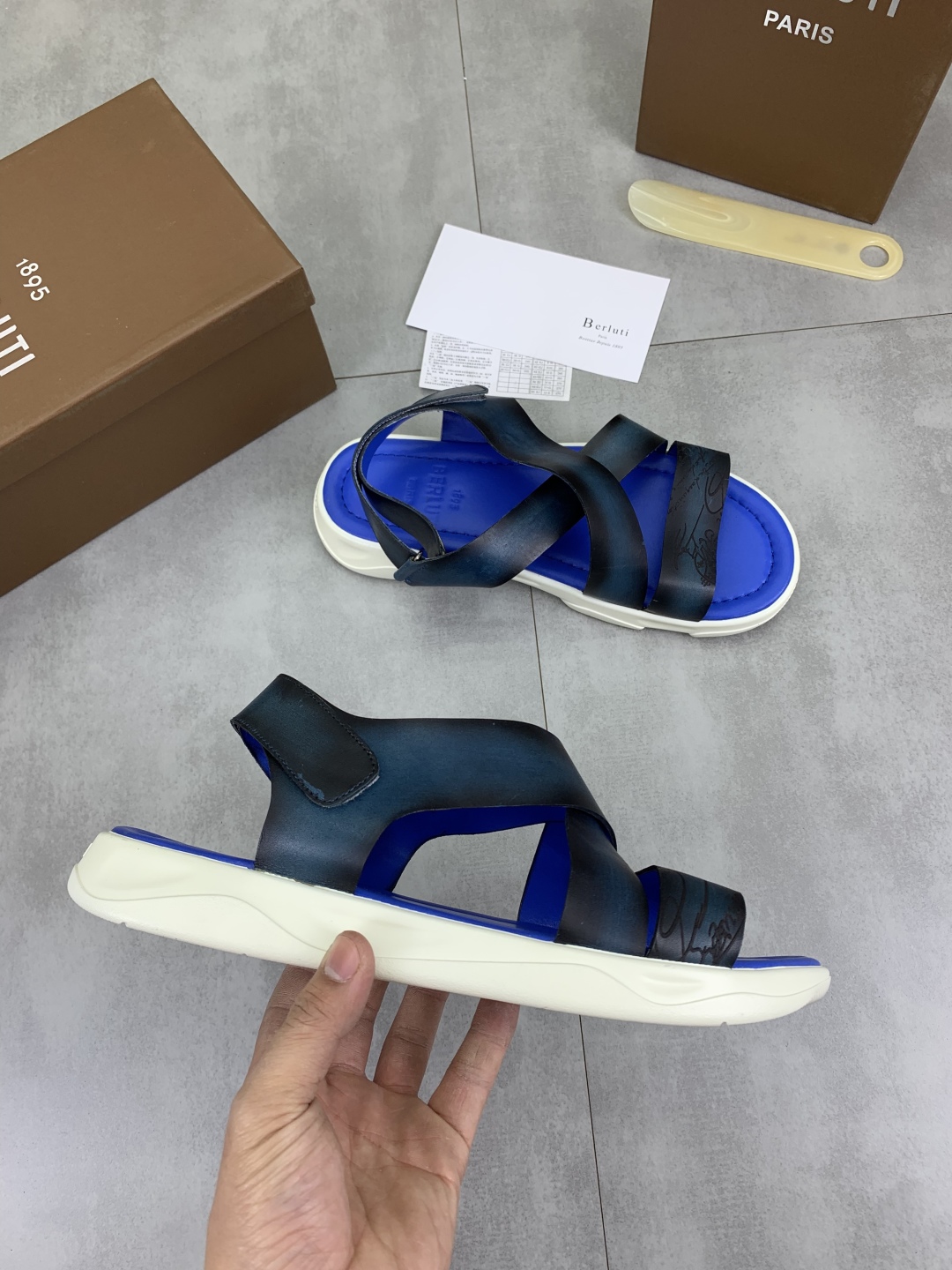 Berluti Men's Leather Sandals, Luxurious Italian Craftsmanship, Sizes 40-44 7 cmp i1742571474894 347 0 5