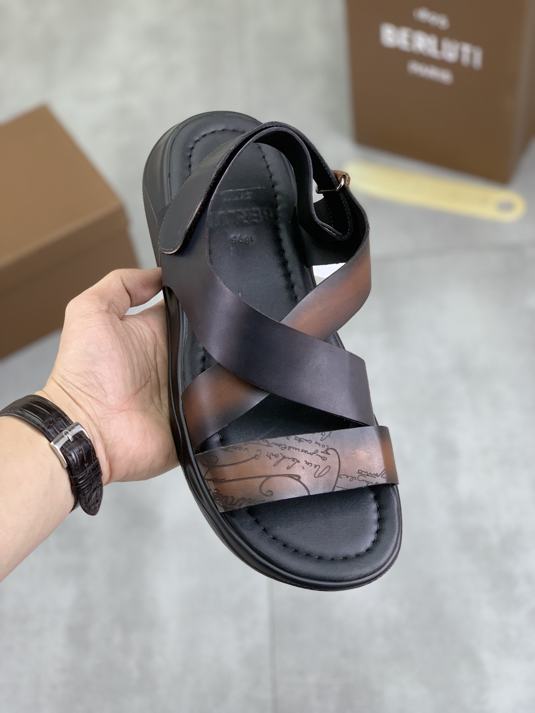 Berluti Men's Leather Sandals - Italian Luxury, Handcrafted Comfort