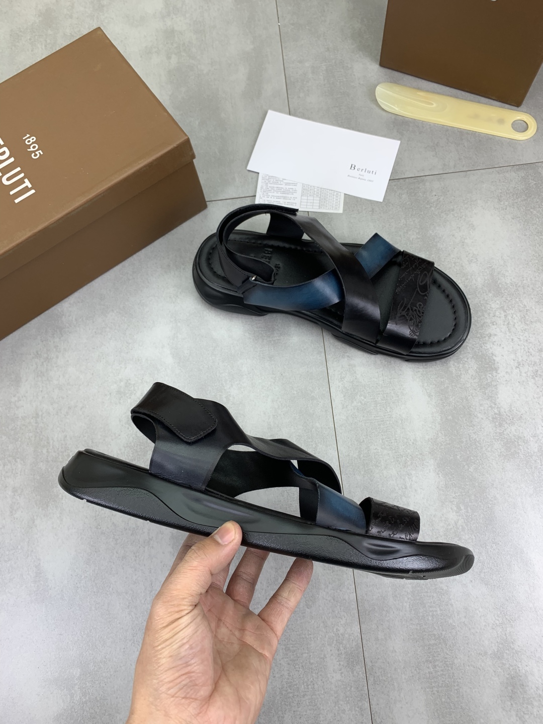 Berluti Italian Luxury Men's Leather Sandals, Handmade, Sizes 40-44 7 cmp i1742571524478 9819 0 5