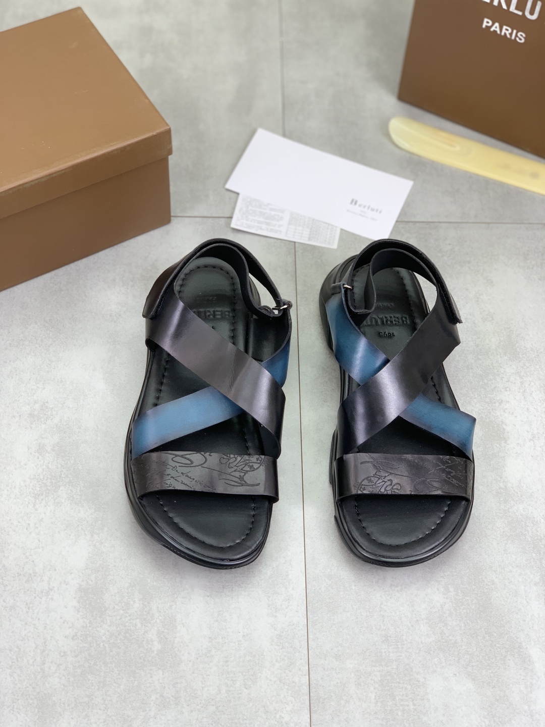 Berluti Italian Luxury Men's Leather Sandals, Handmade, Sizes 40-44 3 cmp i1742571531190 2702 0 1