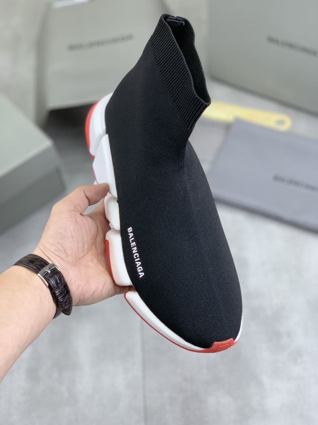 Balenciaga Speed 2.0 Black Knit Sock Sneakers - Comfortable & Stylish