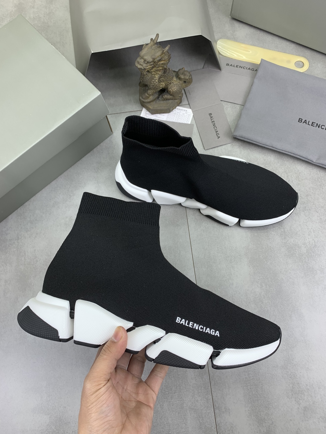 Balenciaga Speed 2.0 Black Knit Sock Sneakers - Upgraded Version 7 cmp i1742572751261 4334 0 5