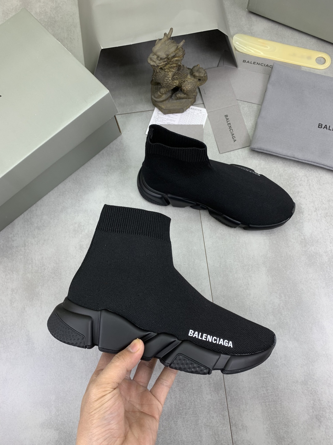 Balenciaga Speed 2.0 Black Knit Sock Sneakers, Sizes 35-46, Original Factory 7 cmp i1742572913954 5224 0 5
