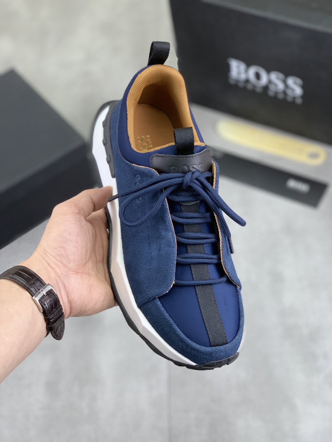 BOSS Men's Classic Lace-Up Sneakers in Blue - Sizes 38-44 2 cmp i1742656723150 8194 0 0