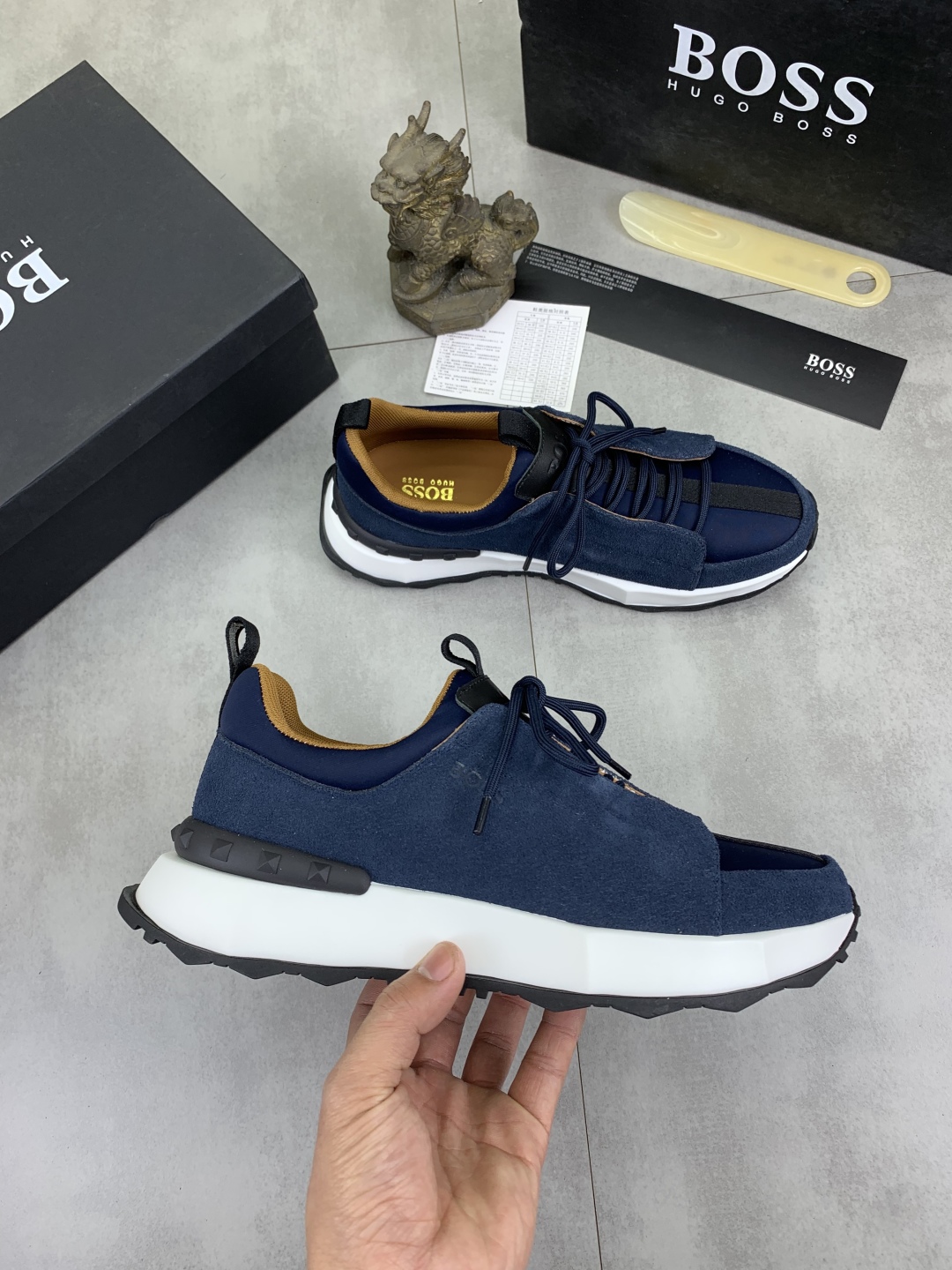 BOSS Men's Classic Lace-Up Sneakers in Blue - Sizes 38-44 7 cmp i1742656726719 7593 0 5