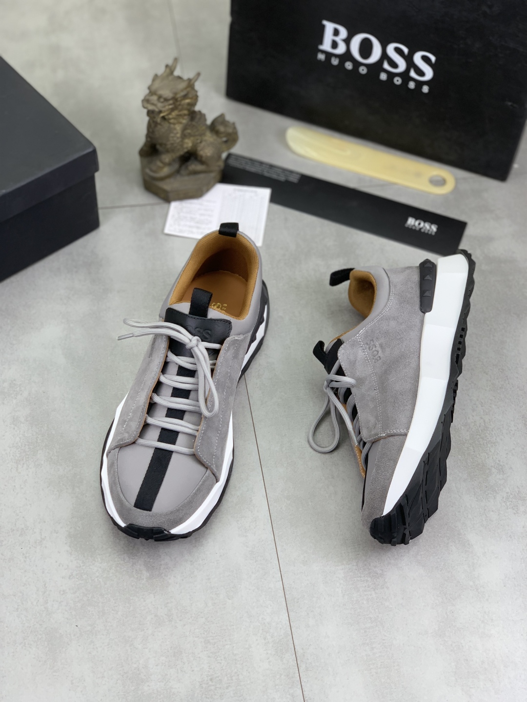BOSS Classic Lace-Up Men's Sneakers - Premium Leather, Breathable Design 4 cmp i1742656763892 6148 0 2