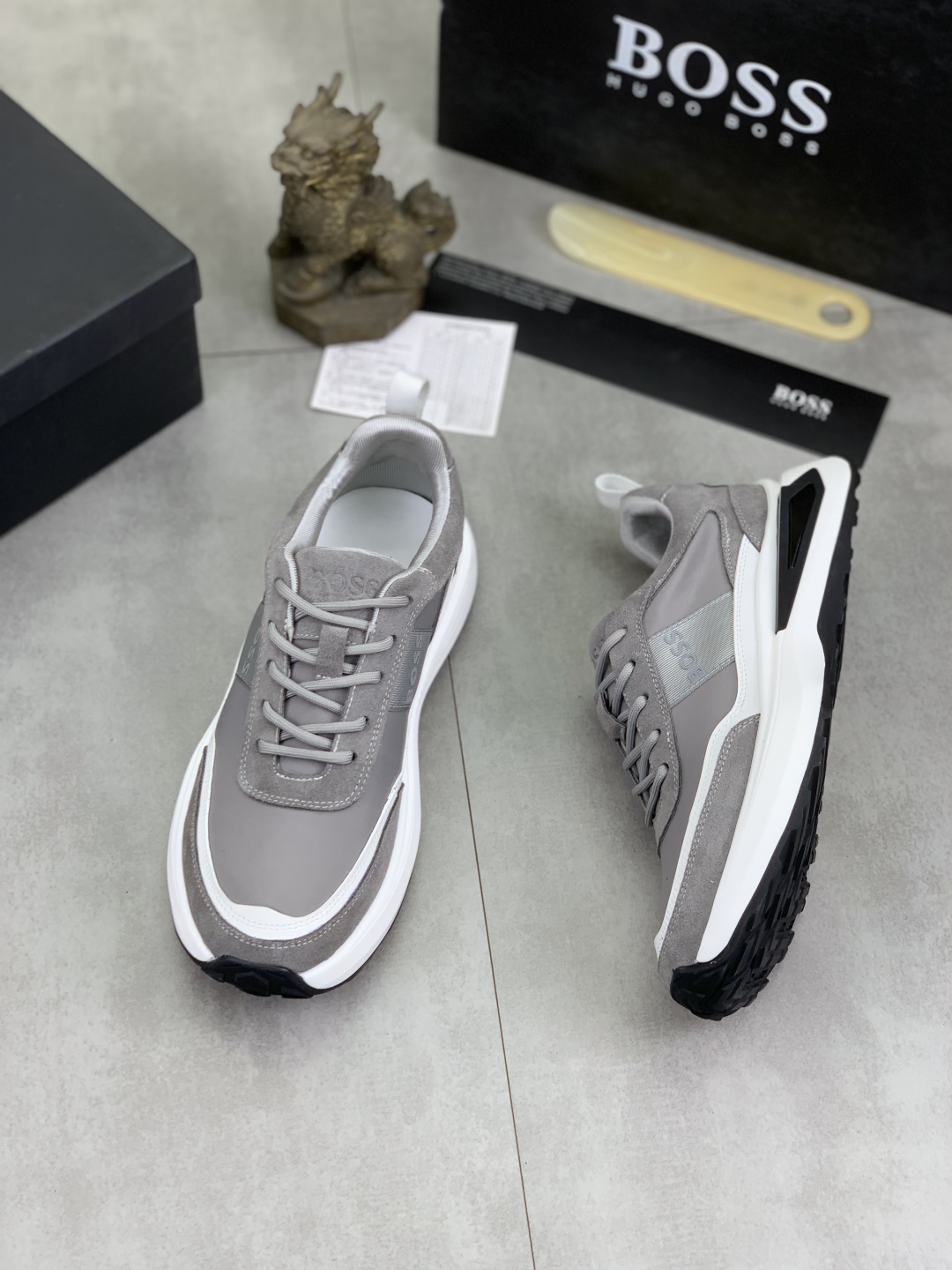 BOSS 2025 Classic Lace-Up Sneakers - Premium Leather & Breathable Fabric 4 cmp i1742656873623 9786 0 2