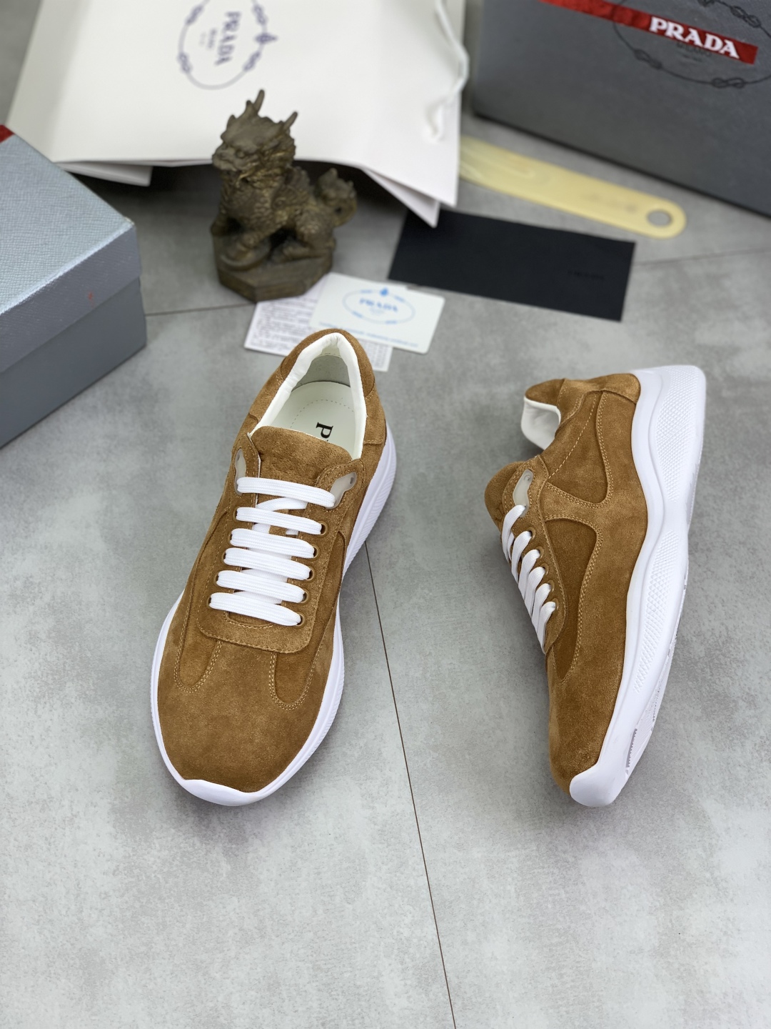 Prada Men's Classic Suede Leather Casual Sneakers - Stylish Comfort 4 cmp i1742656966012 1947 0 2