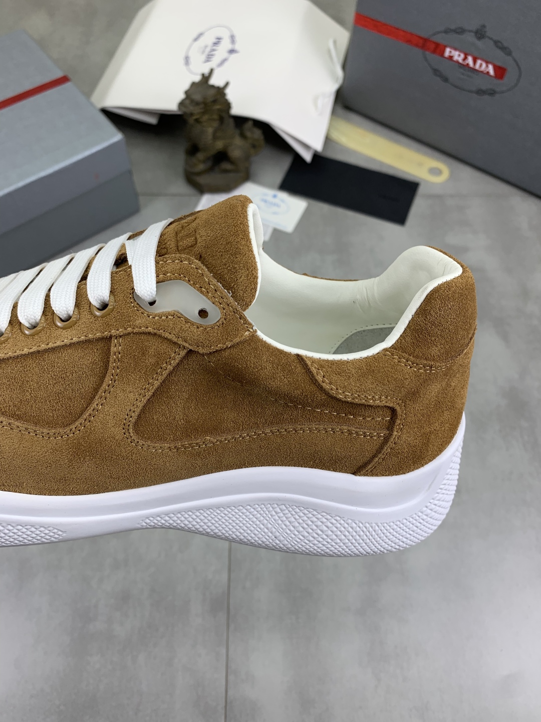 Prada Men's Classic Suede Leather Casual Sneakers - Stylish Comfort 8 cmp i1742656968026 2633 0 6