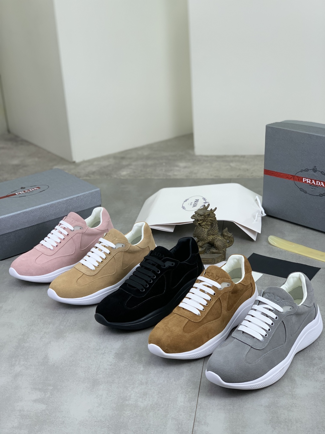 Prada Men's Classic Suede Leather Casual Sneakers - Stylish Comfort 11 cmp i1742656974644 1315 0 9