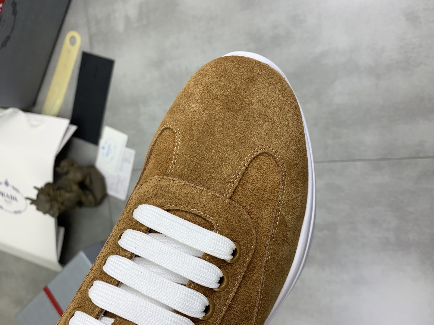 Prada Men's Classic Suede Leather Casual Sneakers - Stylish Comfort 6 cmp i1742656975462 935 0 4