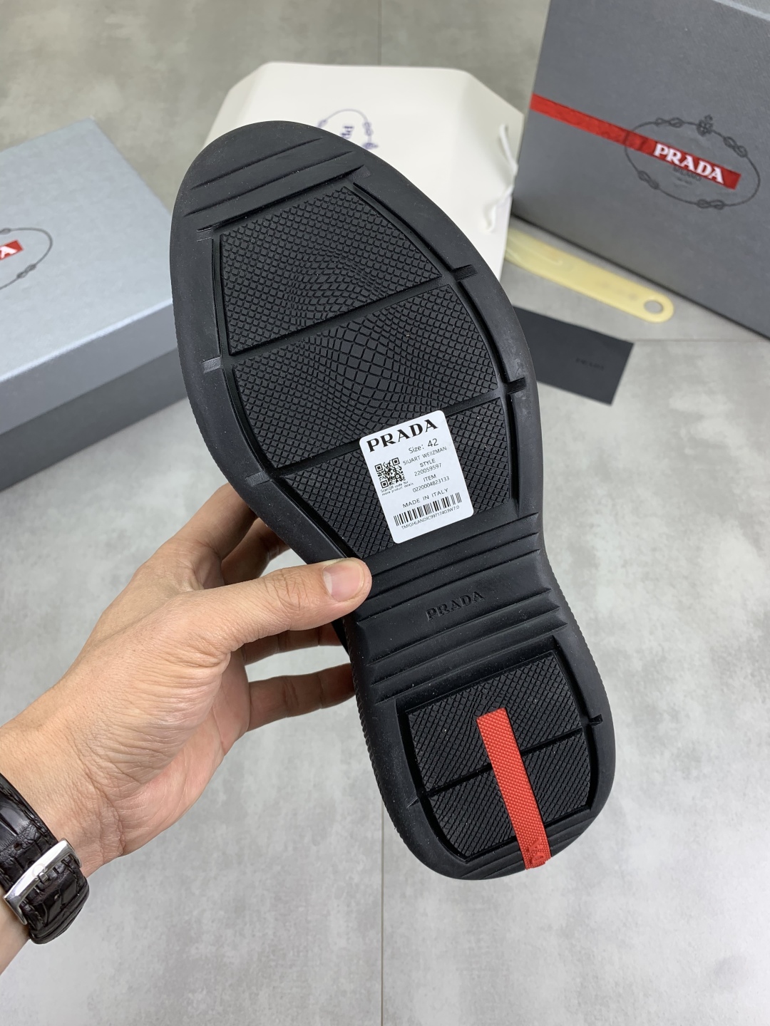 Prada Men's Classic Suede Leather Lace-Up Sneakers Black 10 cmp i1742657085698 8186 0 8