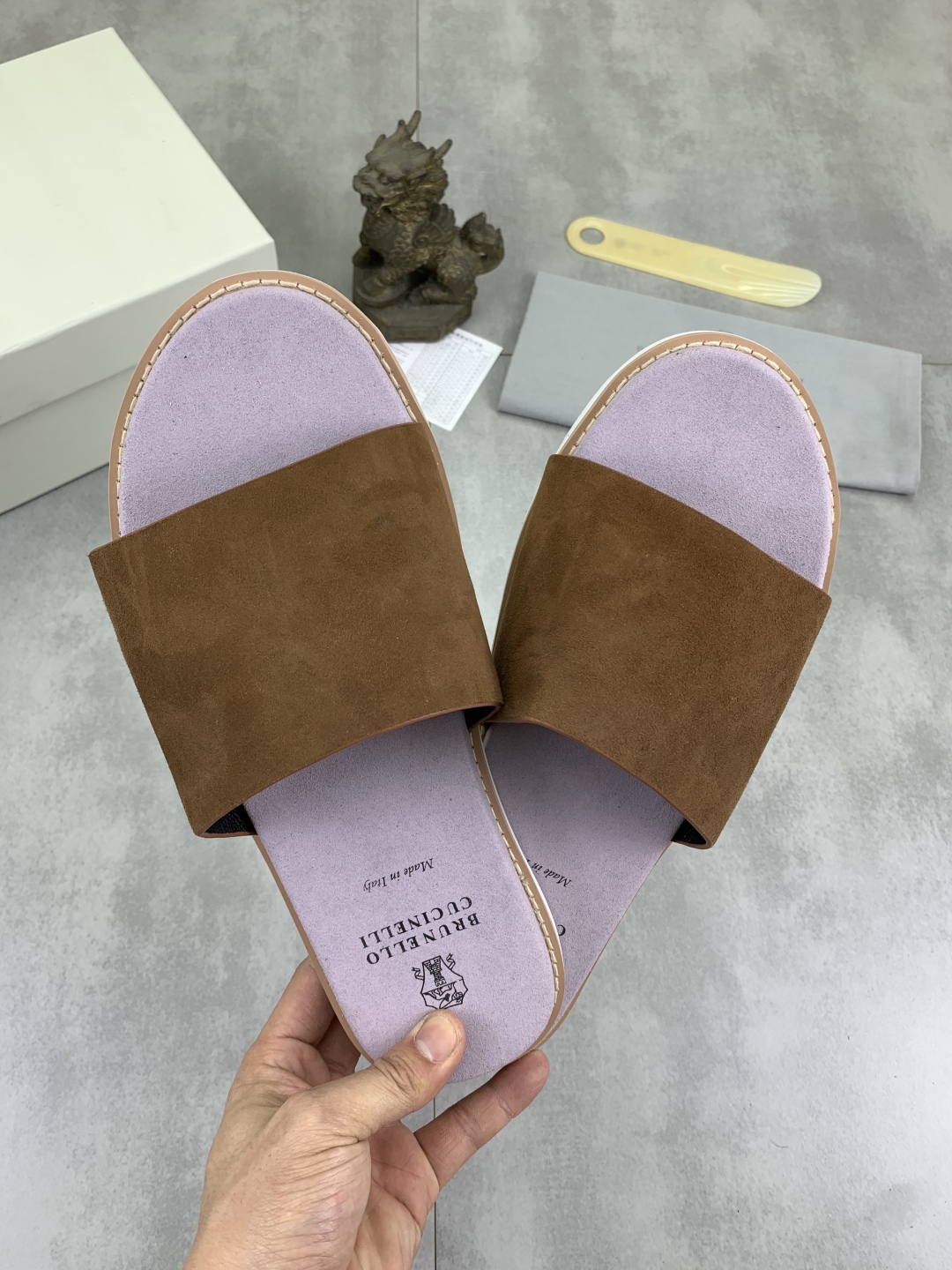 Precio de fábrica P170 Brunello Cucinelli BC Nuevas zapatillas de ante, 25ss Nueva colección ¡Esta s