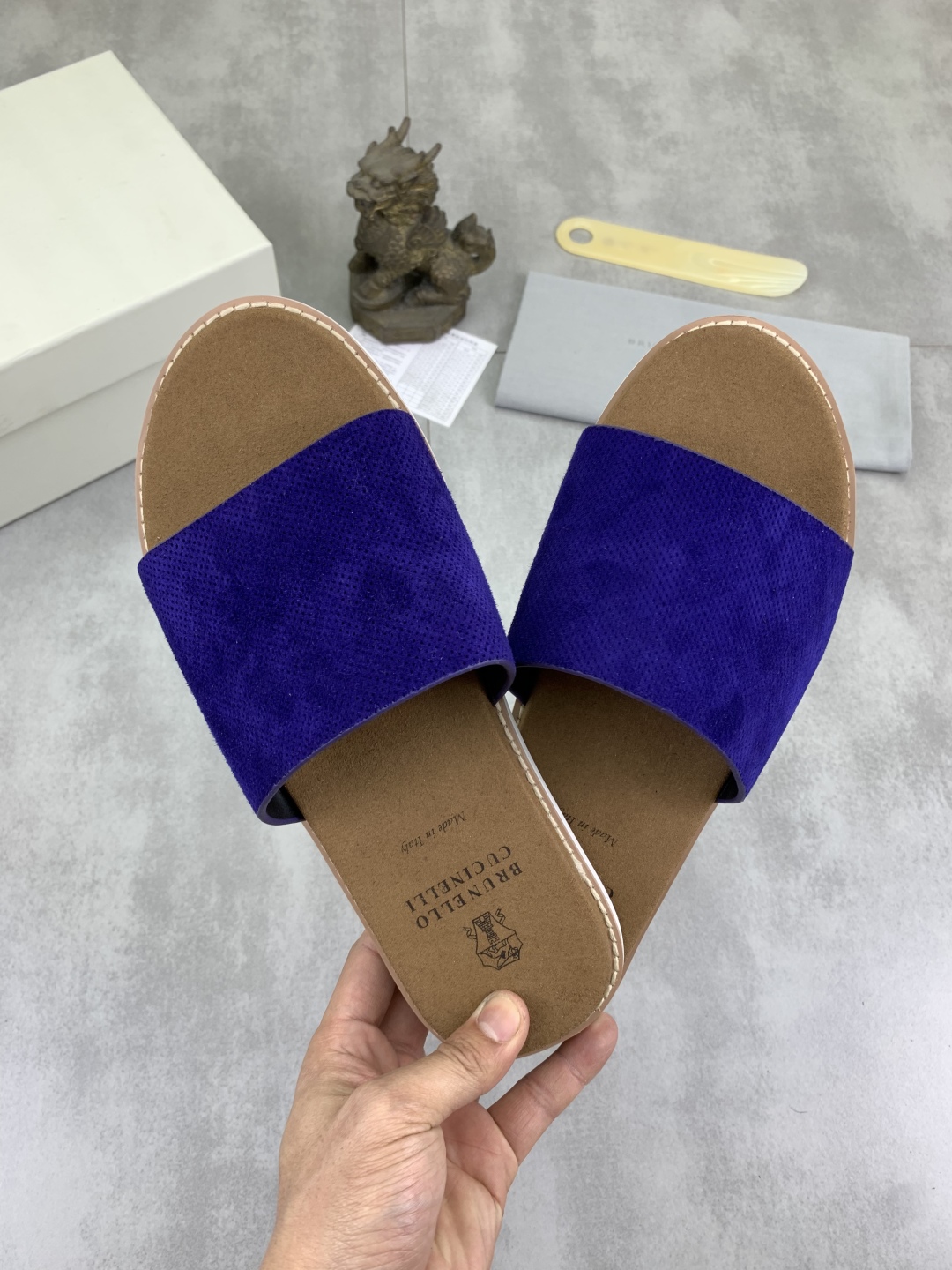 Precio de fábrica P170Brunello Cucinelli BC New Suede Slippers, 25ss Nueva colección Esta zapatilla 