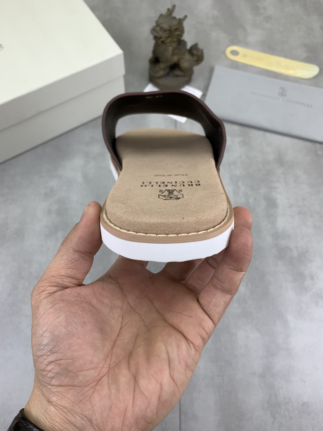 Brunello Cucinelli Suede Slide Sandals - Classic Style, Ultimate Comfort 9 cmp i1742746235802 5131 0 7